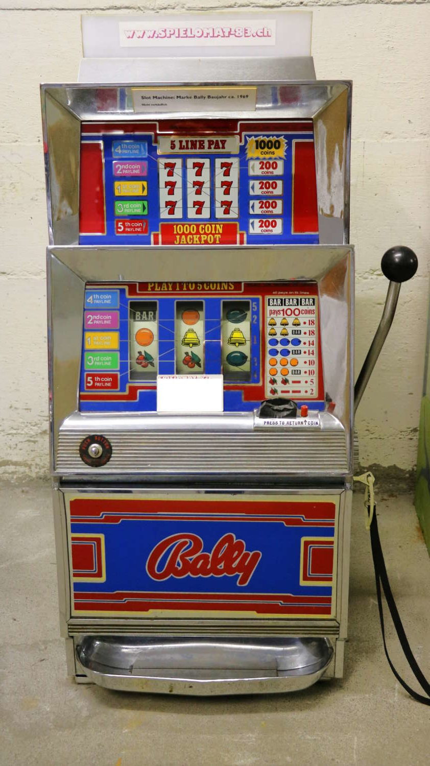 Vermietung Slot-Machine Bally 1969